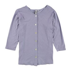 HC Collection Womens 3/4 Sleeve Cardigan Sweater, Purple, Petite, PM, DM